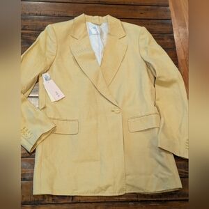 Le Fou wilfred Tango Blazer Linen Blend Chartreuse